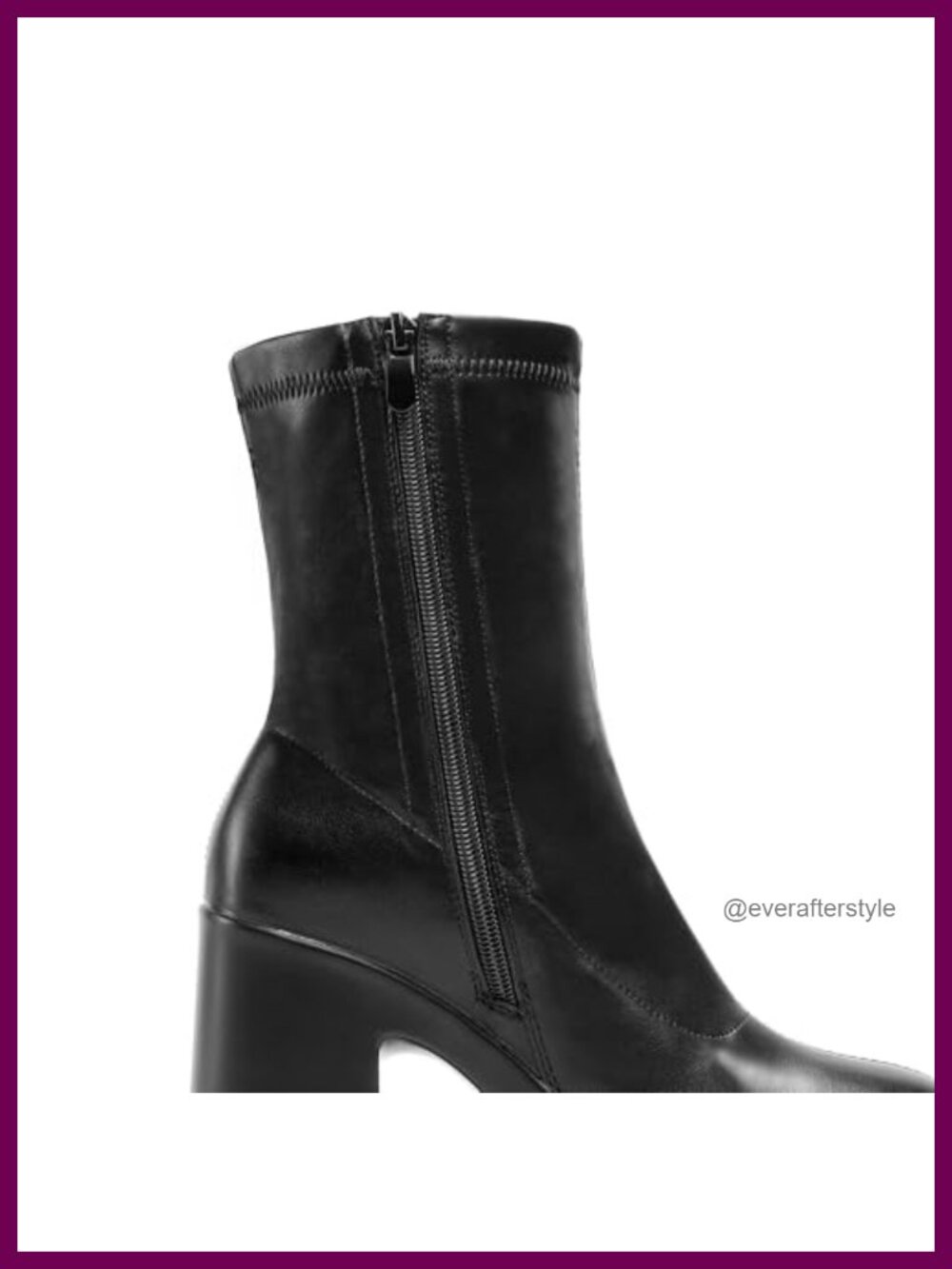 Chunky Platform Ankle Boots with PU Upper & Block Heel - Picture 4 of 6